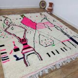 Handmade wool Berber rug 266 X 242 CM