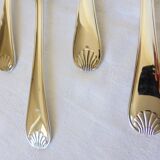 6 silver-plated soup spoons hallmarked by Liberty goldsmith with shell motif 2106249