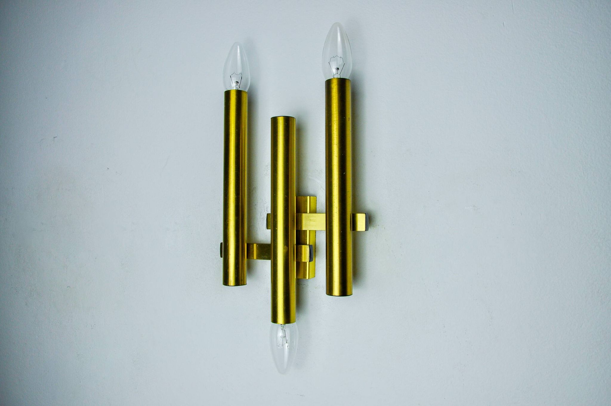 TUBULAR WALL LIGHT FROM MAISON SCIOLARI, 3 LIGHTS, ITALY, 1970