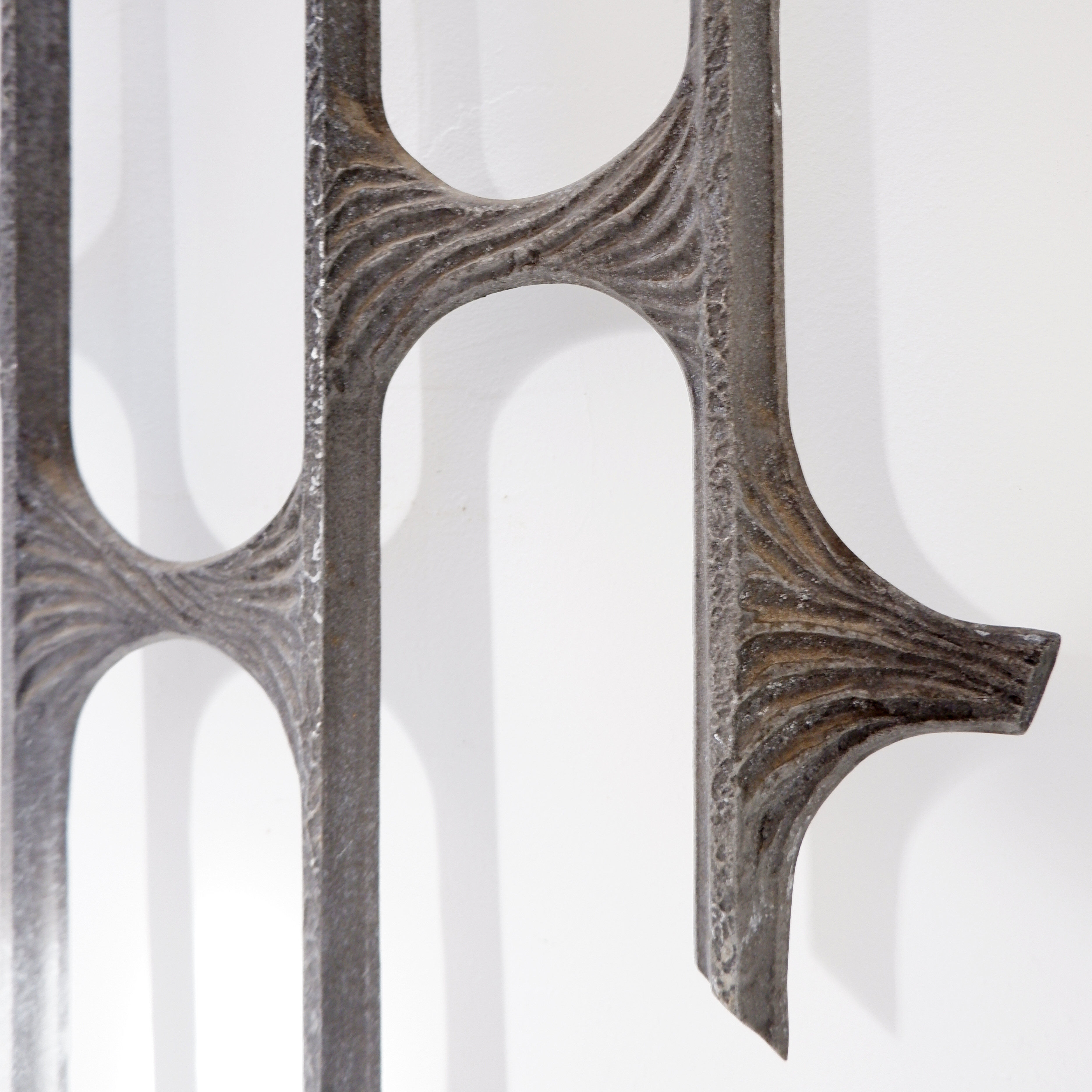 Brutalist cast aluminum door panel in the style of Paul Evans, 1960s