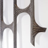 Brutalist cast aluminum door panel in the style of Paul Evans, 1960s