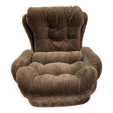 Fauteuil en velours vintage