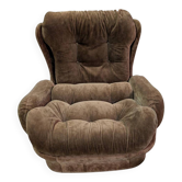 Fauteuil en velours vintage