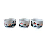 Vintage coffee cup Arcopal patterns family characters