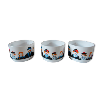 Vintage coffee cup Arcopal patterns family characters