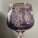2 large cut and coloured Bohemian crystal glasses