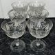 6 vintage cut crystal cups