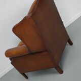 Vintage Dutch Cognac Colored Leather Club Chair