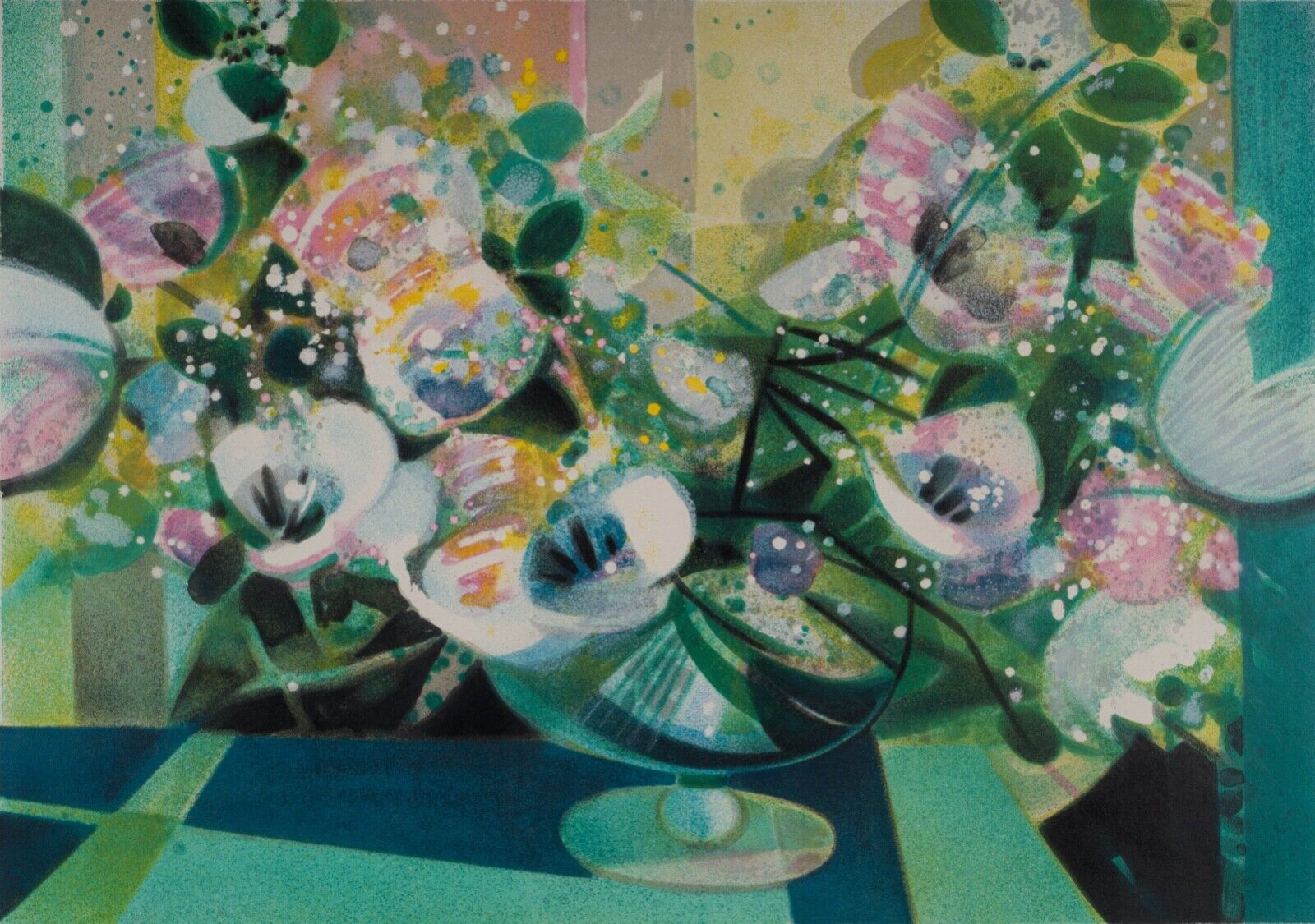 Lithograph camille hilaire bouquet of flowers 121 of 175 certificate