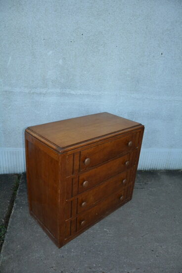 1960s chest of drawers wooden varnish