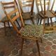 Lot of six vintage chairs feet compass