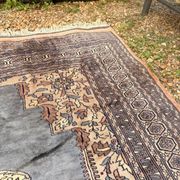 Vintage Persian Moud Carpet Handwoven Wool 240x160 Iran Oriental Old Salon