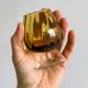 4 verres tulipe en verre ambré
