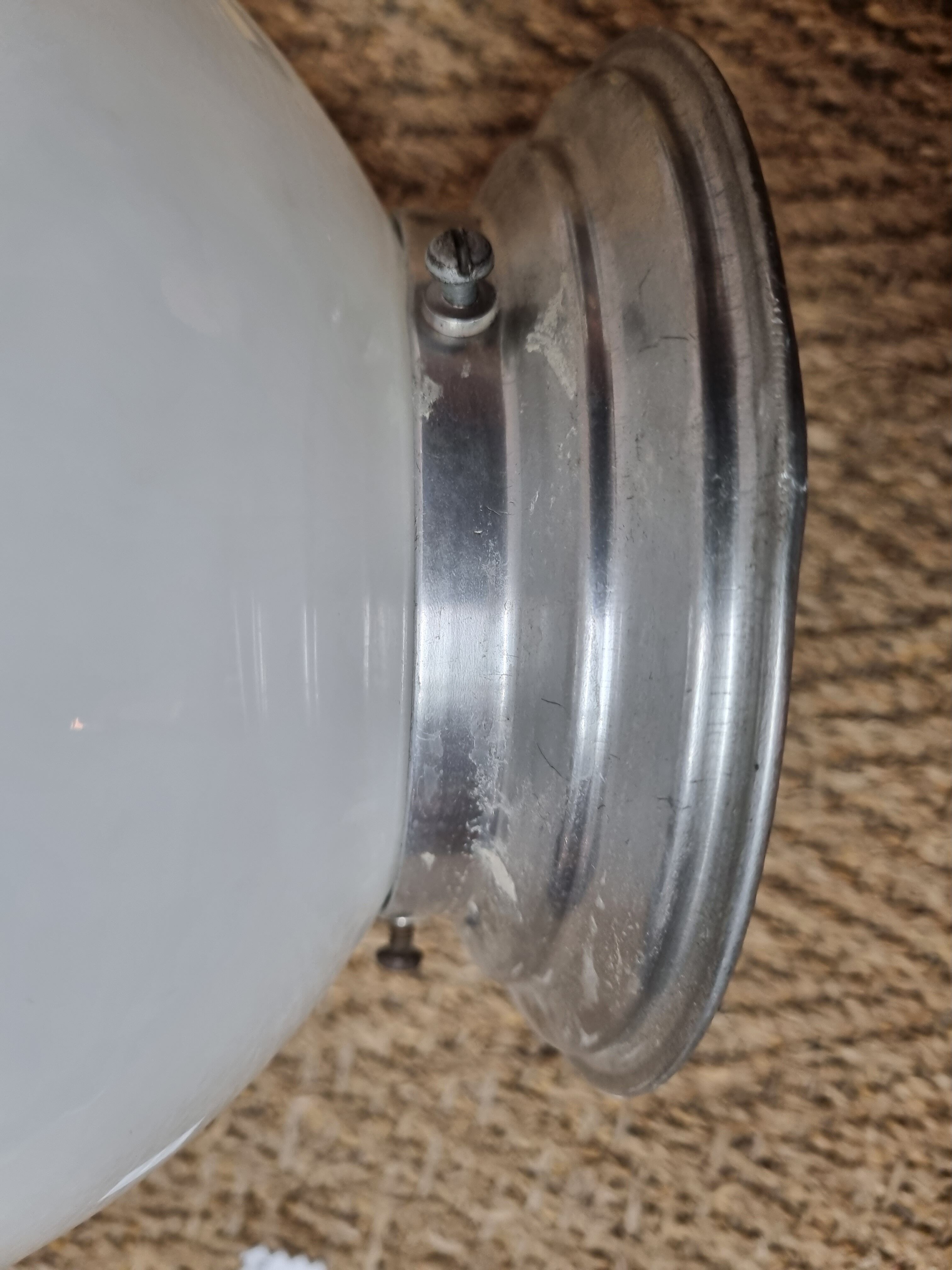 Ceiling lamp opaline ball from 1940