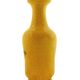 CHINESE HANDMADE YELLOW GLAZED TERRACOTTA VASE, HAND PAINTED