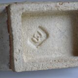 Brutalist stoneware vase Signed to be identified