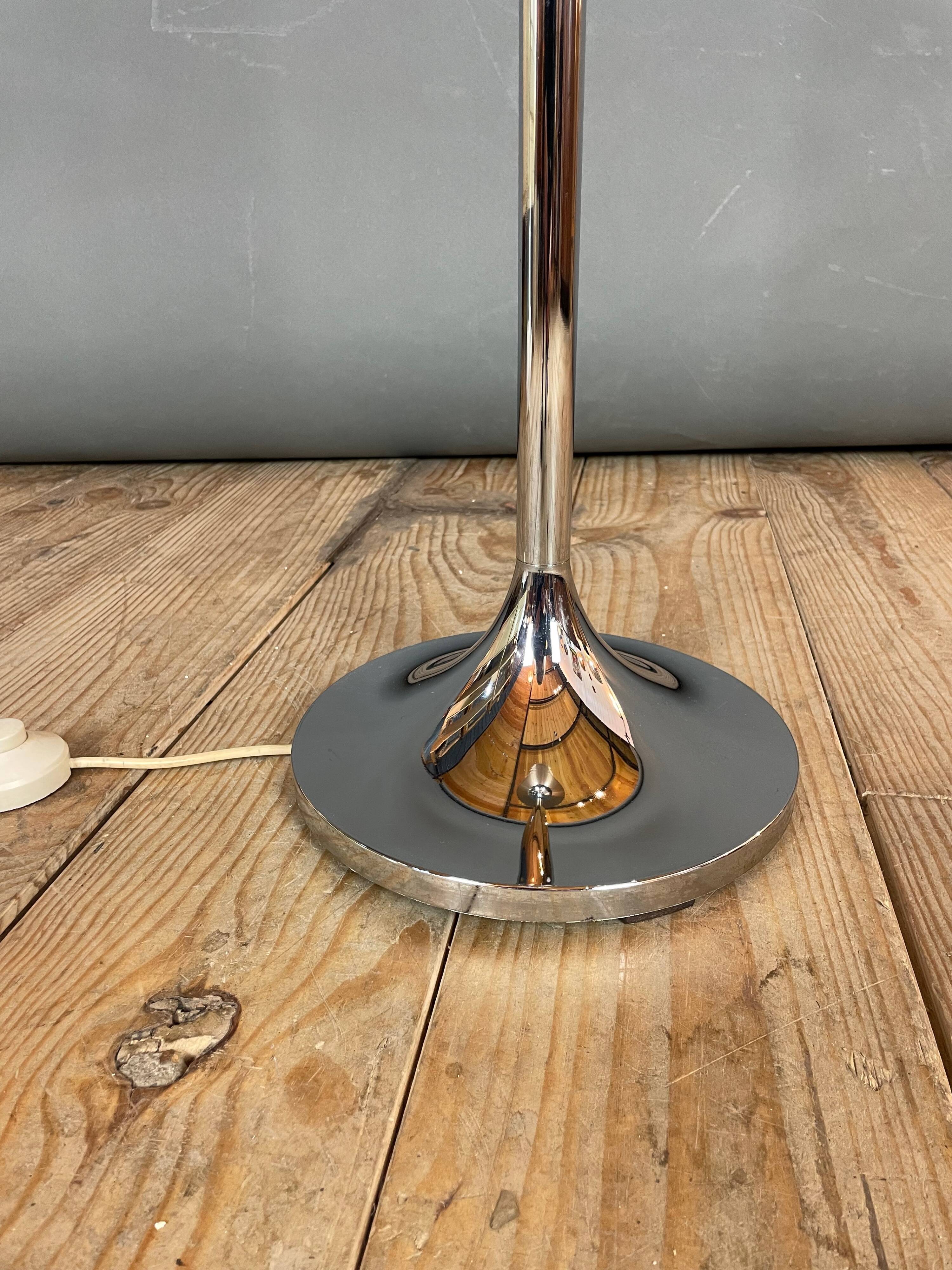 Chrome floor lamp 1970s Erco
