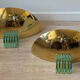 Vintage half-moon wall lights