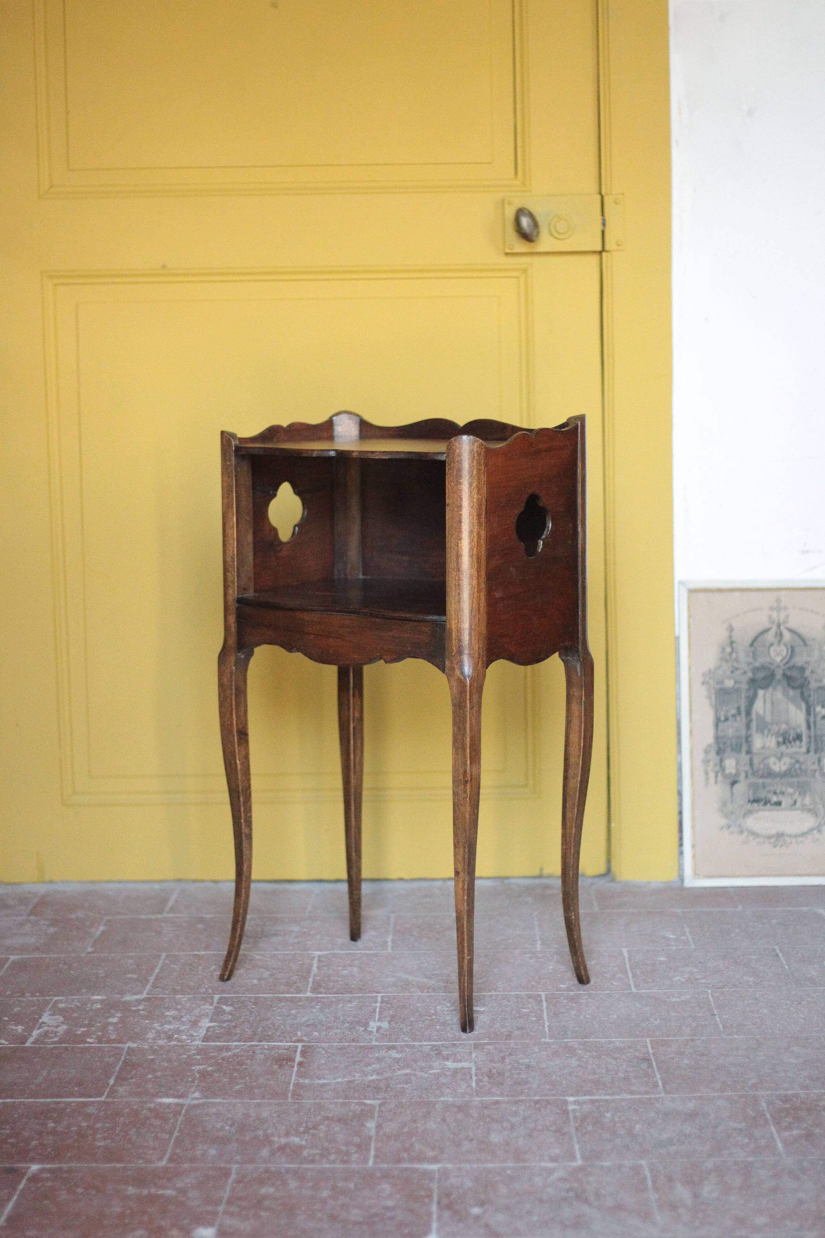 Bedside table, nightstand wood, accent furniture, antique furniture