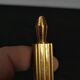 Ruler gold plated paper cutter - vintage office kit gold starry