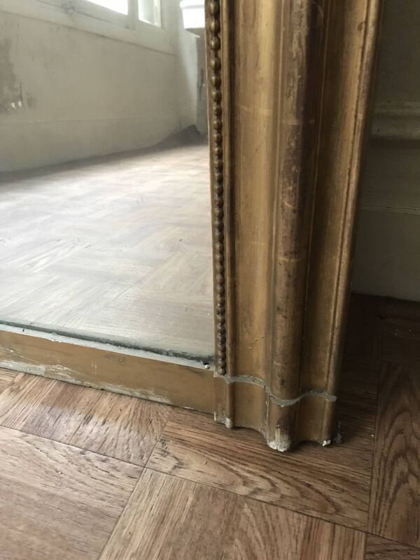 Grand trumeau louis-philippe  en bois dore