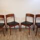 Series of 4 Scandinavian teak chairs 1960