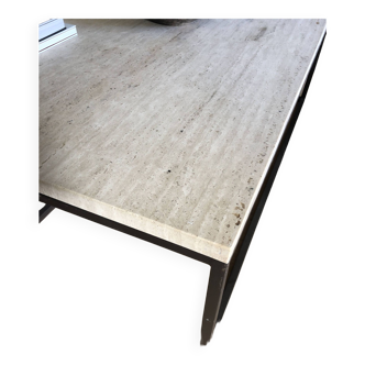 Travertine coffee table