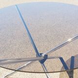 Vintage glass round table