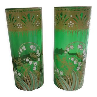 Paire de vases Legras Art Nouveau