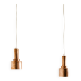 Swedish Mid Century Copper Ceiling Pendant Lamps Hans-Agne Jakobsson, 1950s
