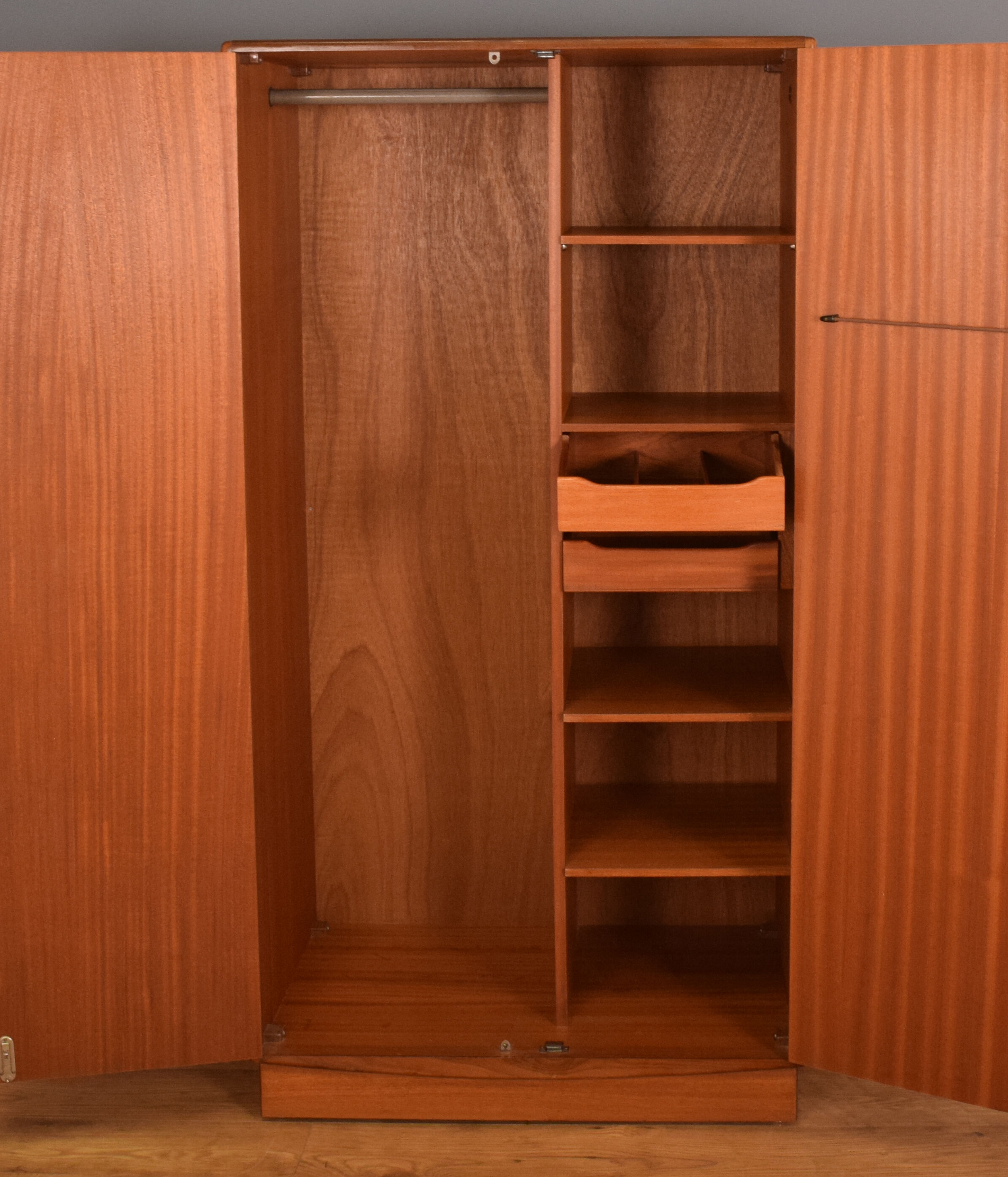 Retro Teak 1960s G Plan Fresco Wardrobe By Victor Wilkins