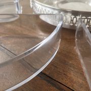 Plateau de service avec raviers en verre