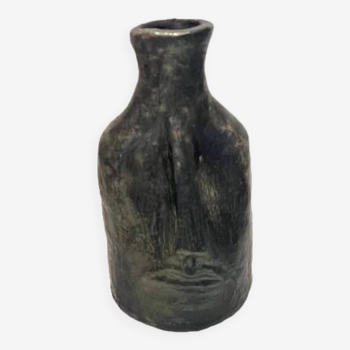 Vase portrait noir Berbère - Artisanat Tunisien