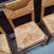 4 chaises paillées années 50