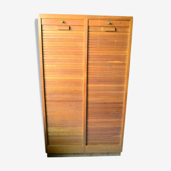 Furniture with curtain 50s blond oak binder