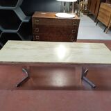 Travertine coffee table