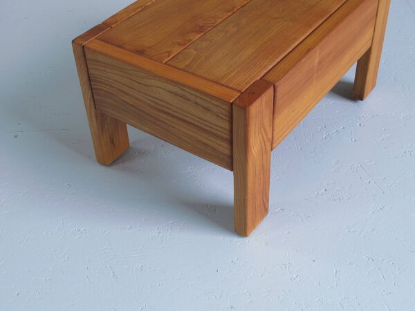 Table basse ou de chevet en orme huilé