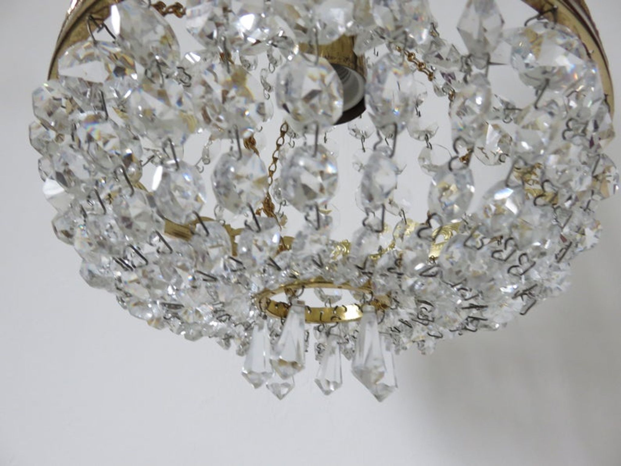 "Hot air balloon" chandelier with Deknudt stamps, 40s