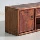 Old low cabinet painted in pine wood – China, around 1930