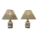 Paire de lampes céramique "design scandinave 1950".