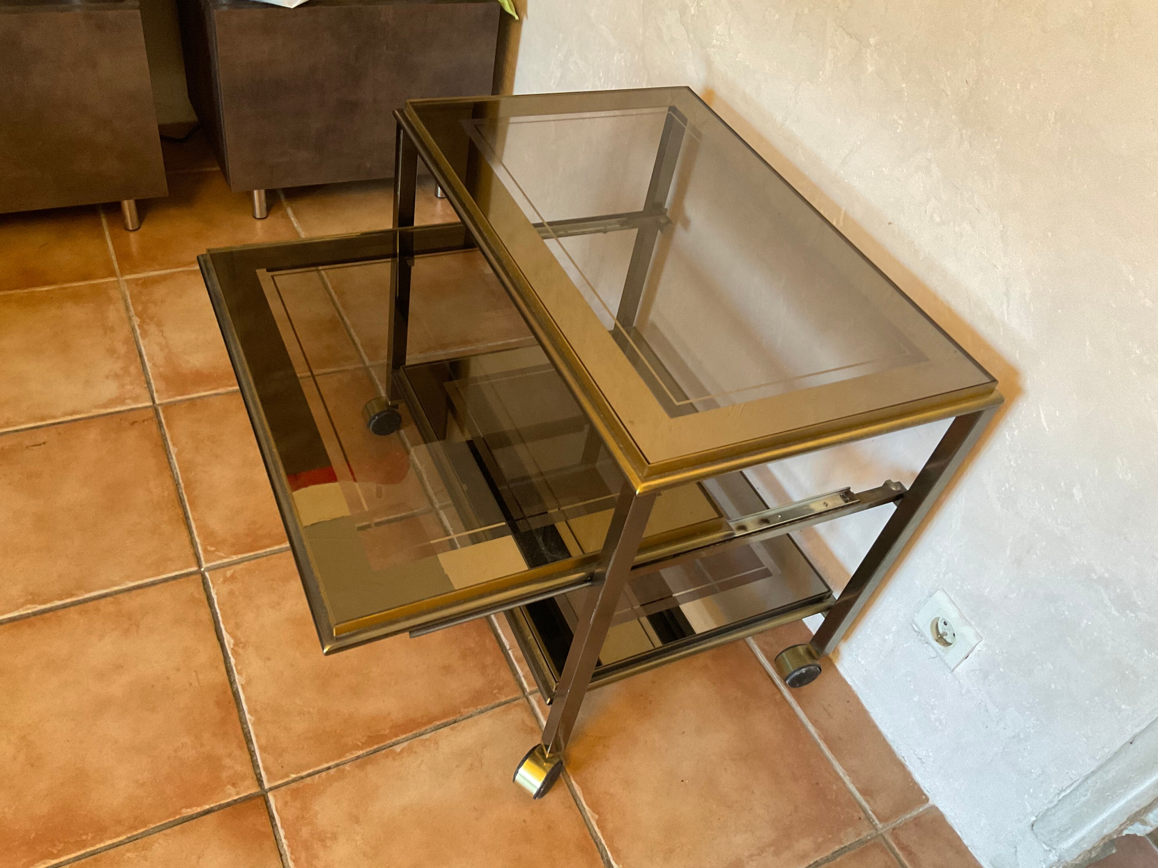 TV furniture brass and chrome design