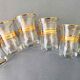 Six glasses of vintage alcohol cups