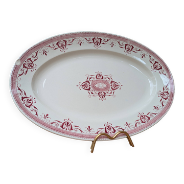 Ancien plat de service oval modèle Amiral Creil et Montereau Terre de Fer