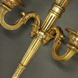 Paire d'appliques au carquois style Louis XVI Petitot France