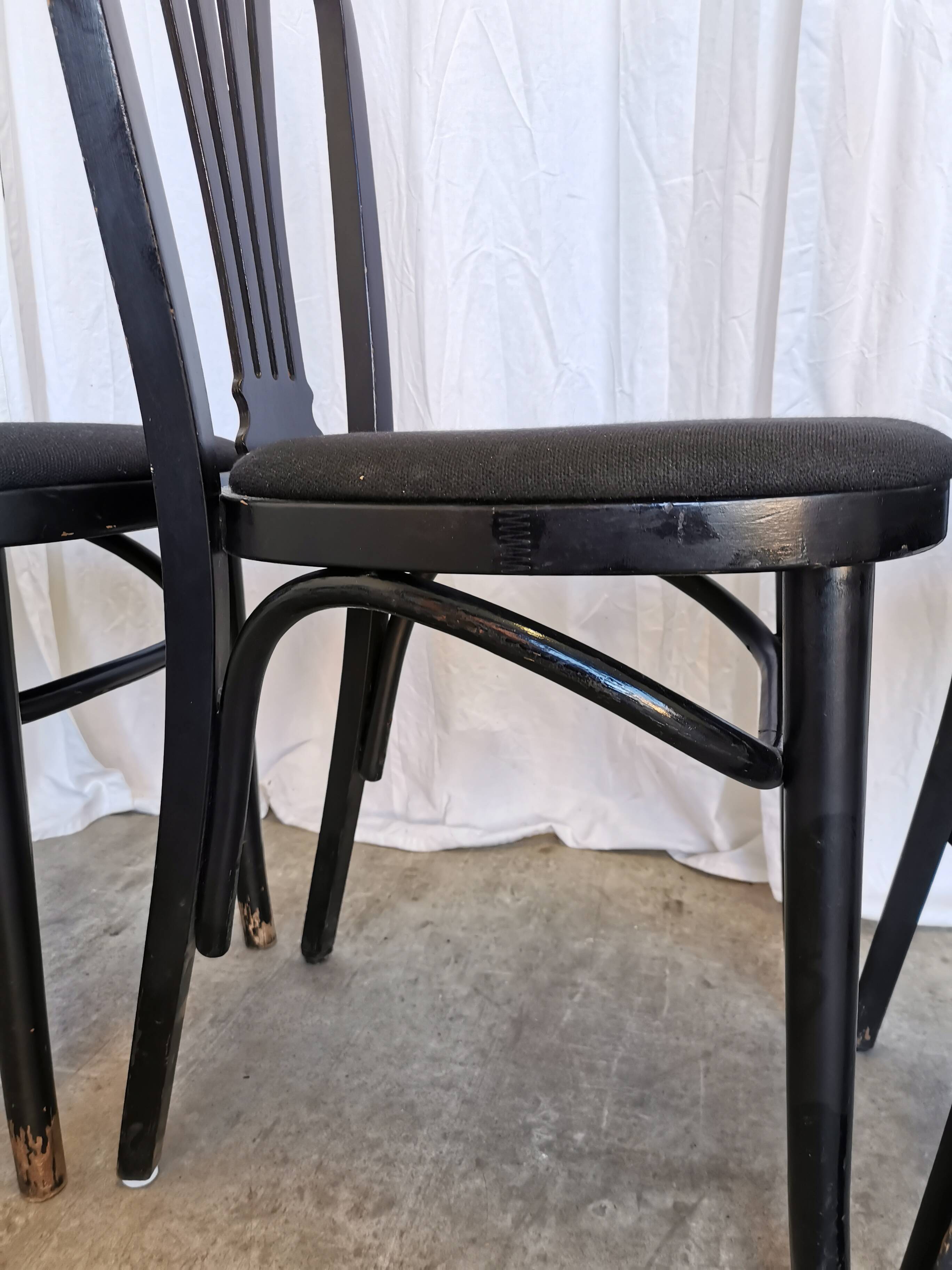 Chaise de salle à manger vintage stol kamnik noire : style yougoslave des années 1970