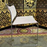 8 1970 chairs in chromed metal "made an Italy" restored