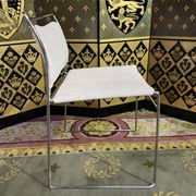 8 1970 chairs in chromed metal "made an Italy" restored