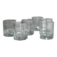 6 octagonal glasses, thick translucent glass, perfect for whiskey