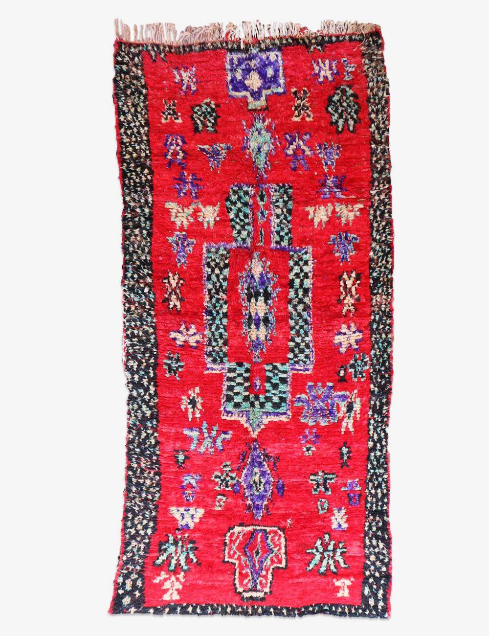 Tapis Vintage Rouge Berbère - 318 x 147 cm
