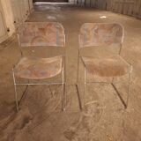 2 chaises traîneau David Rowland, années 60